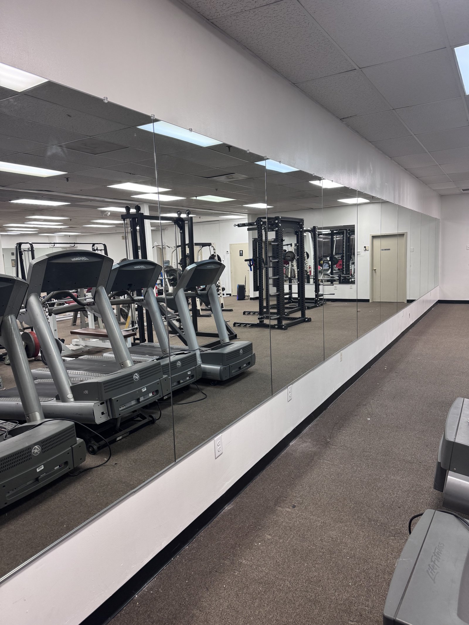 Gym mirror wall