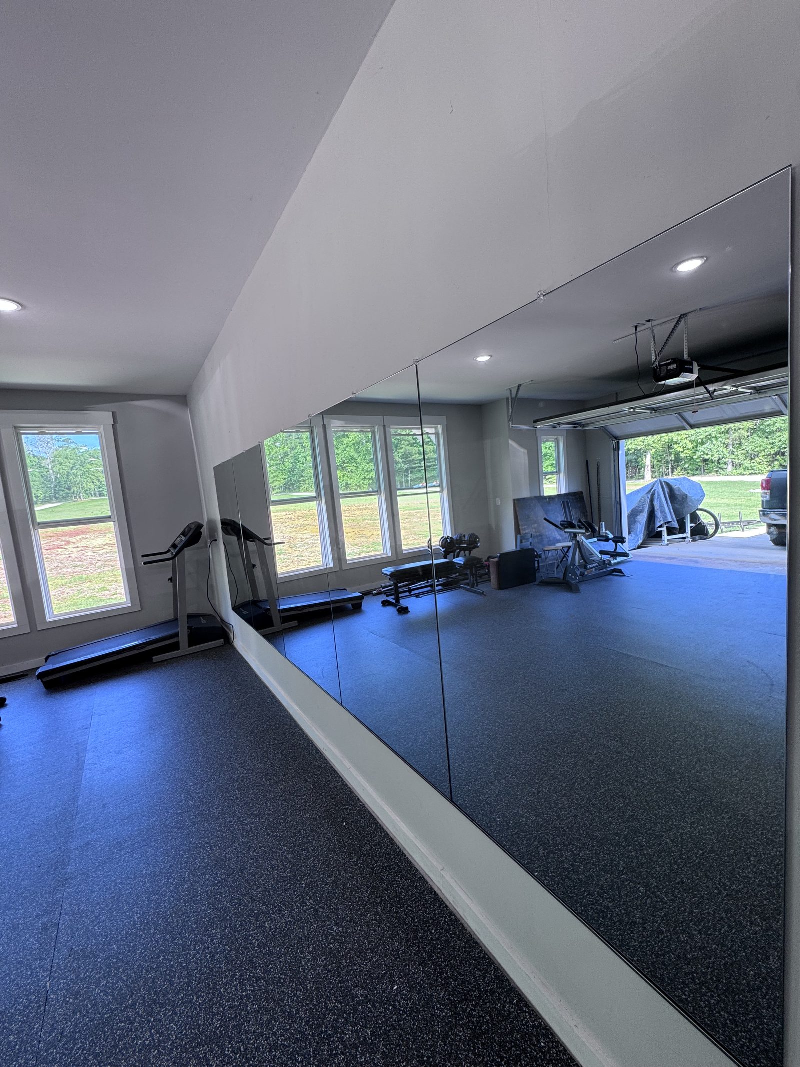 Home gym mirror